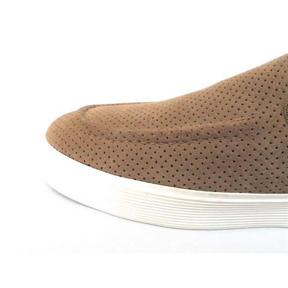 New ZARA Men's Sz 10 EU 43 Brown Tan Perforated Suede Leather Sport Loafers - Picture 8 of 11